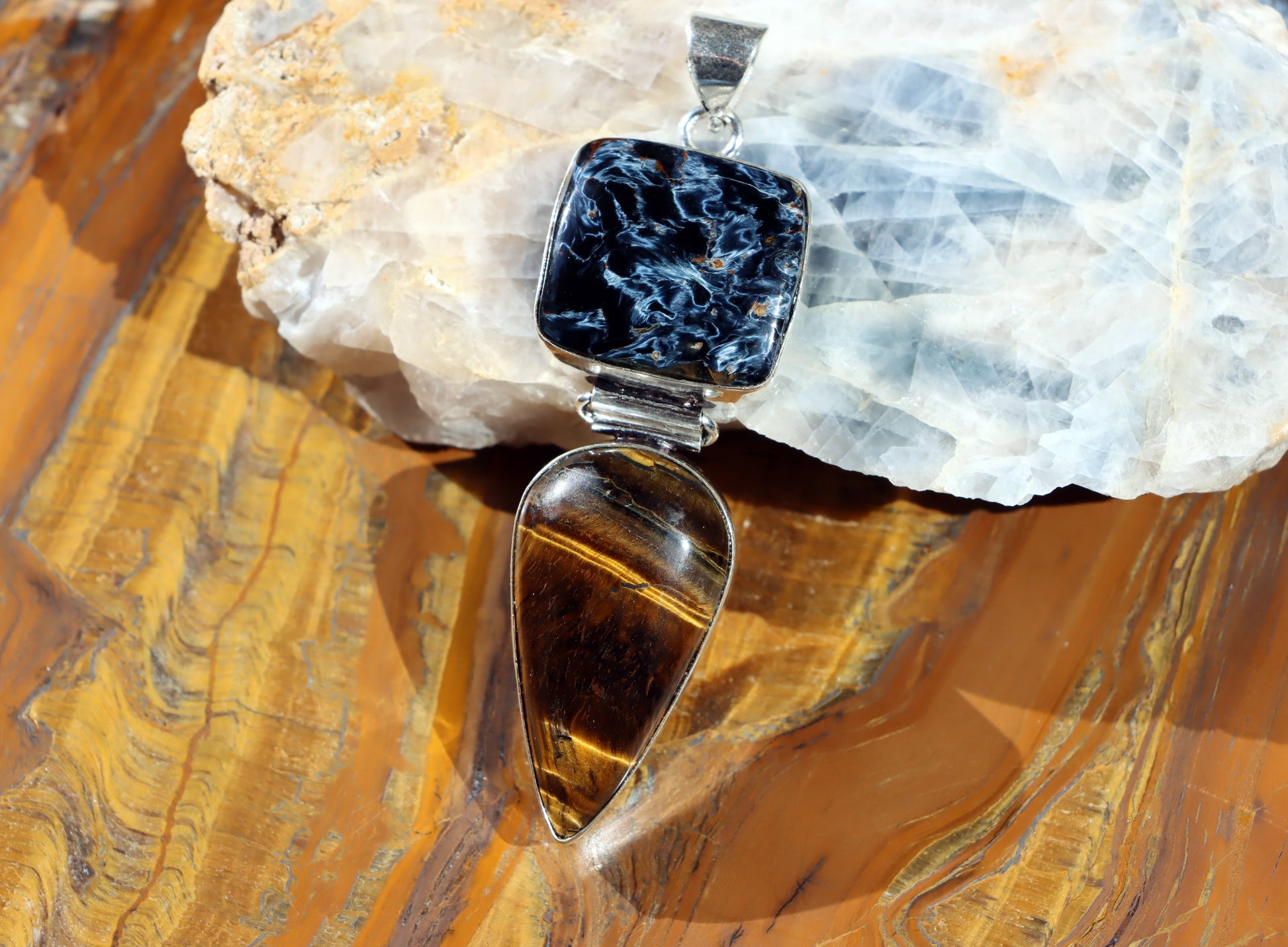 Přívěšek tygří oko pietersite - Supreme Panthers