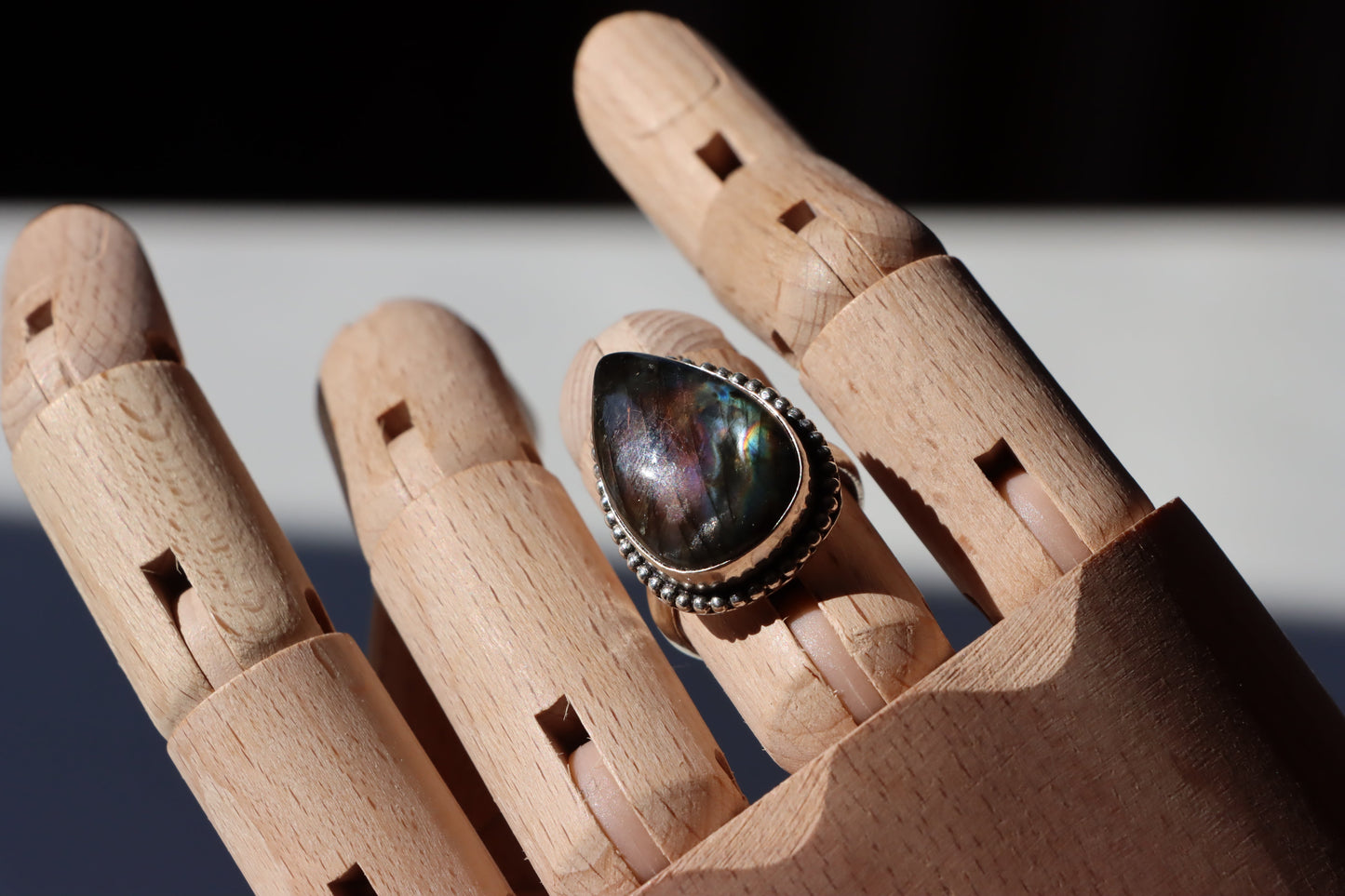 Prsten labradorit fialovorůžový - Supreme Panthers