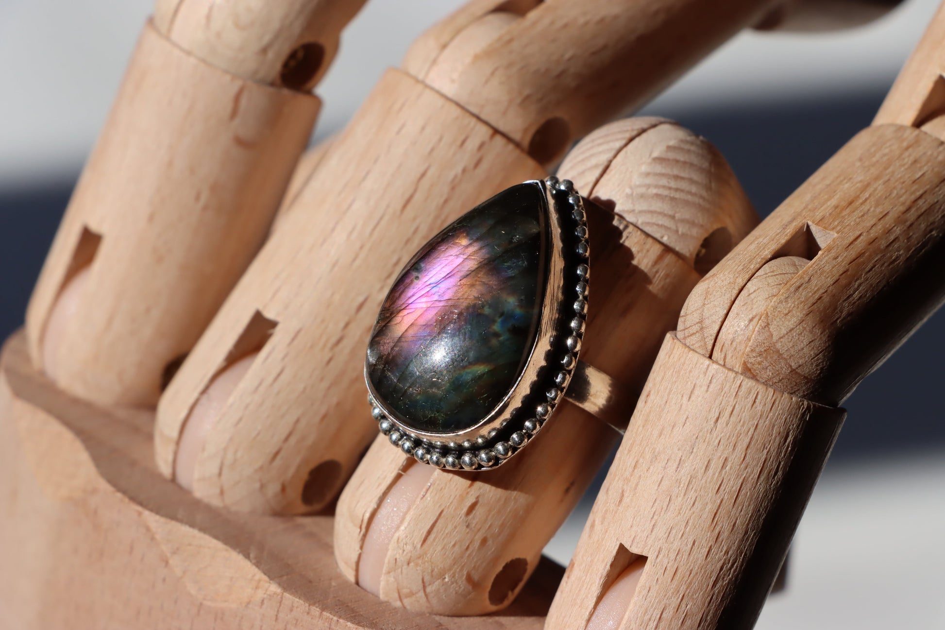 Prsten labradorit fialovorůžový - Supreme Panthers