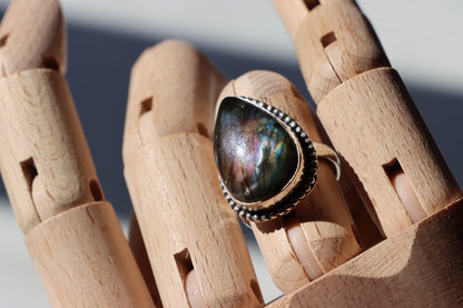 Prsten labradorit fialovorůžový - Supreme Panthers