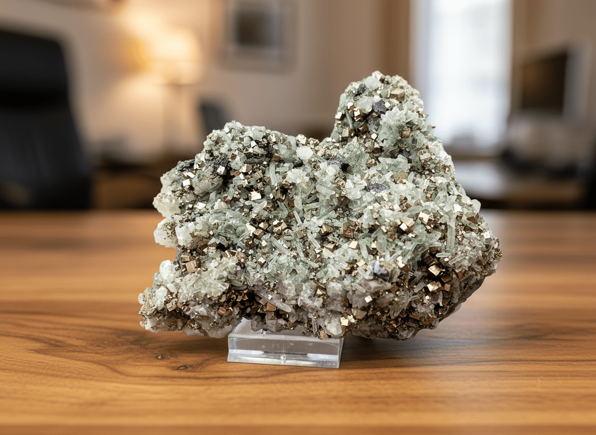 Pyritová drúza s křišťálem - Supreme Panthers