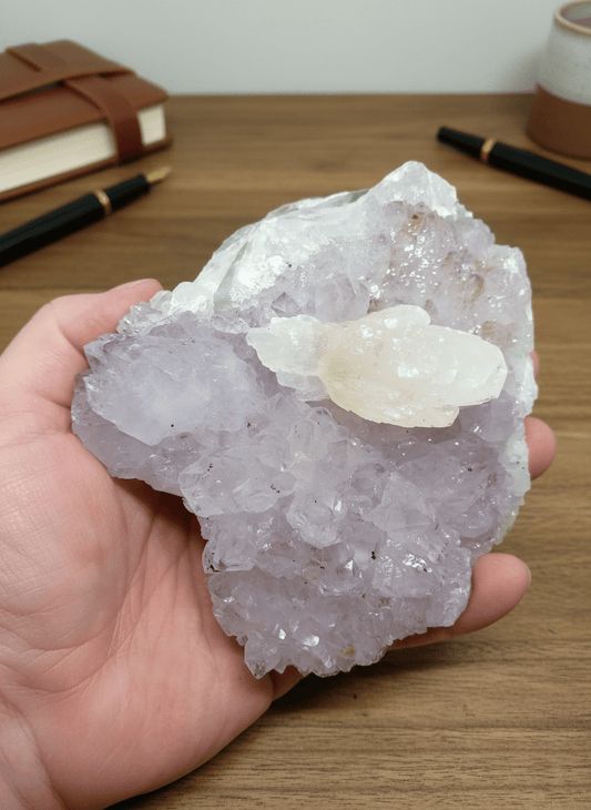 Růženín - ametyst s kalcitem - Supreme Panthers