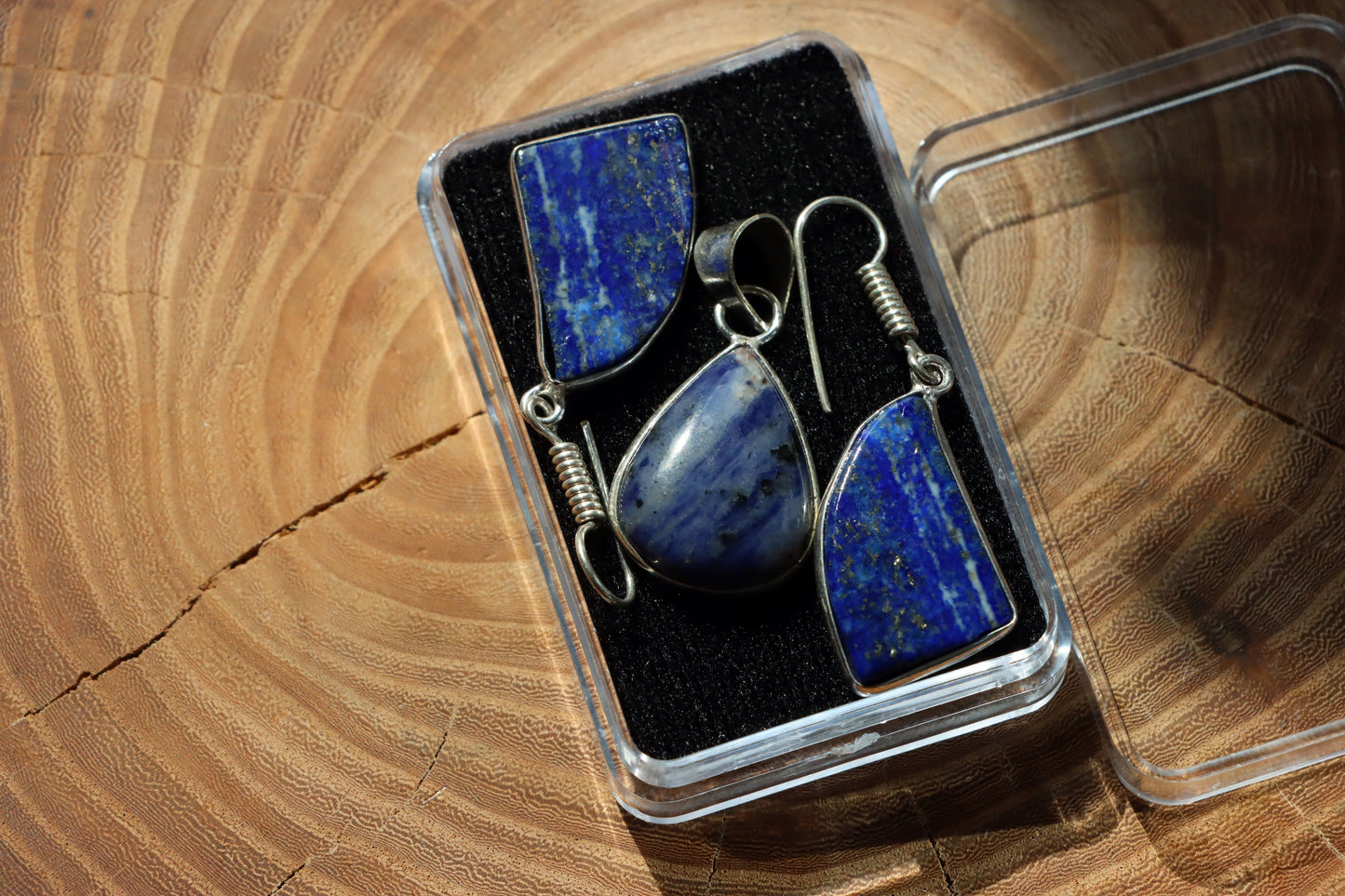 Set dárkový lapis lazuli náušnice a přívěšek - Supreme Panthers