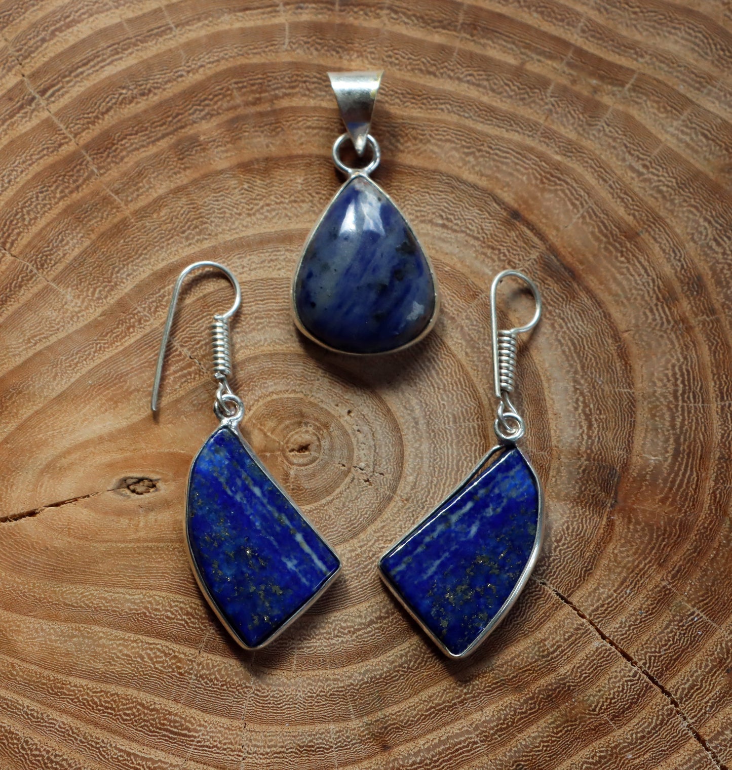 Set dárkový lapis lazuli náušnice a přívěšek - Supreme Panthers