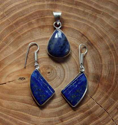 Set dárkový lapis lazuli náušnice a přívěšek - Supreme Panthers