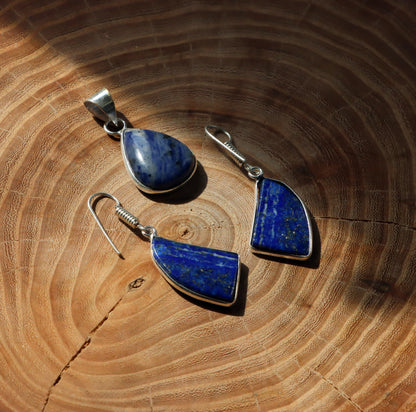 Set dárkový lapis lazuli náušnice a přívěšek - Supreme Panthers