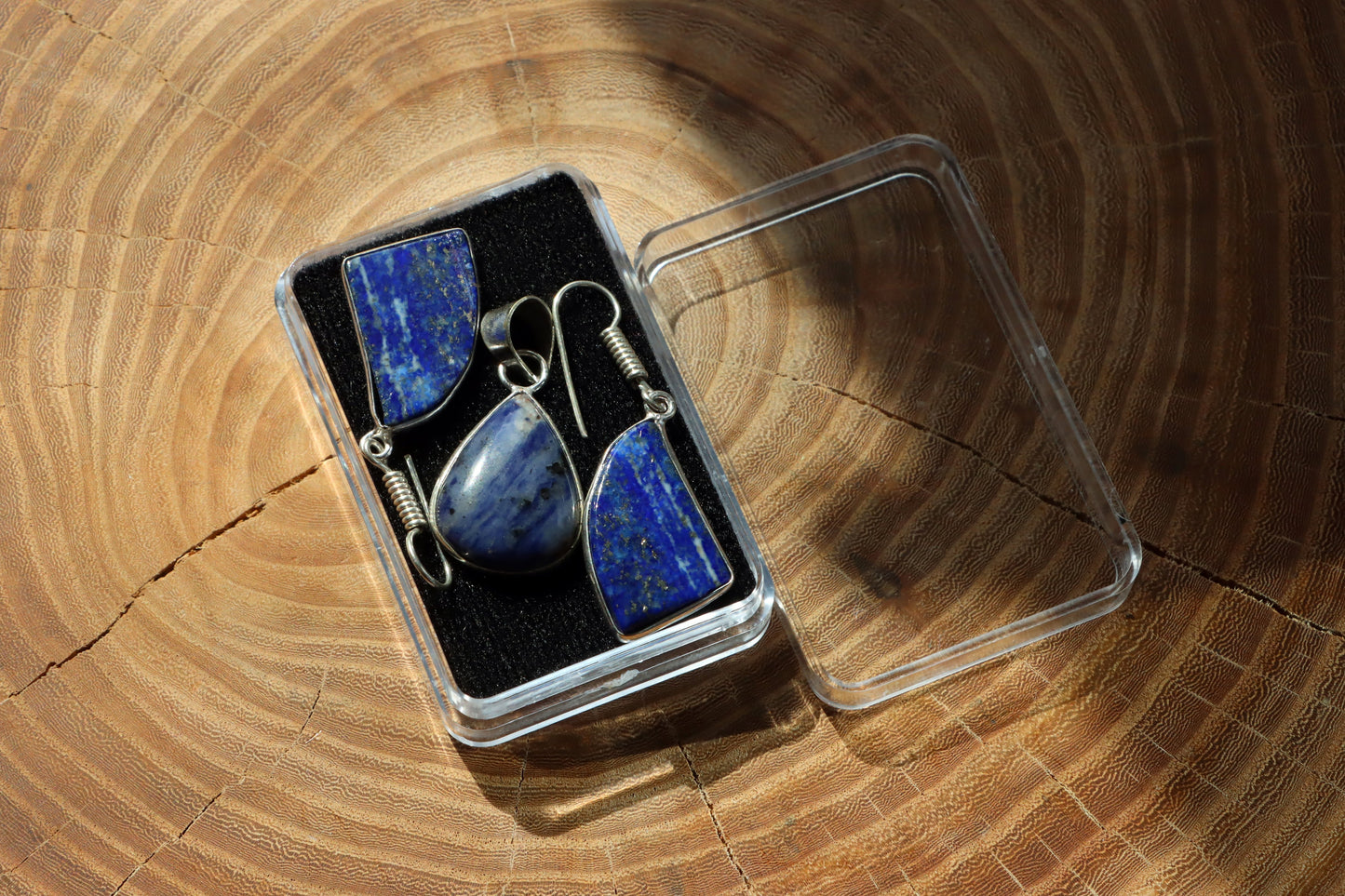 Set dárkový lapis lazuli náušnice a přívěšek - Supreme Panthers