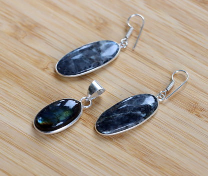 Set přívěšek náušnice labradorit - Supreme Panthers