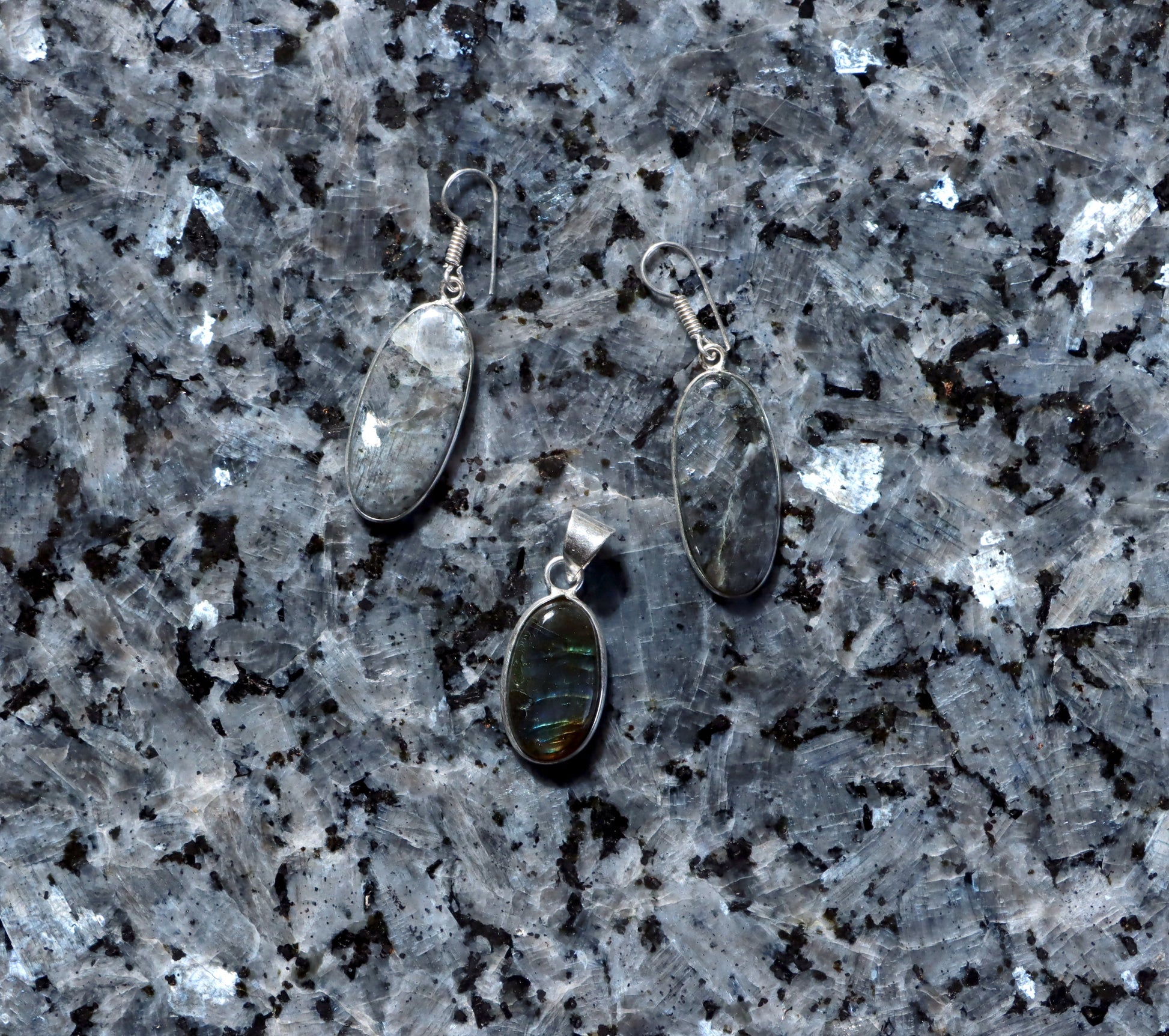 Set přívěšek náušnice labradorit - Supreme Panthers