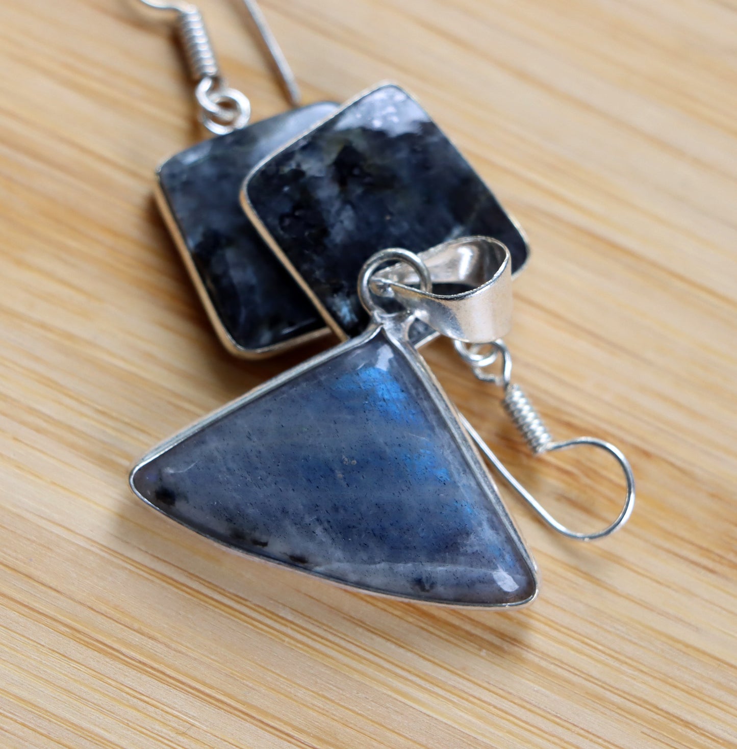 Set přívěšek náušnice labradorit - Supreme Panthers