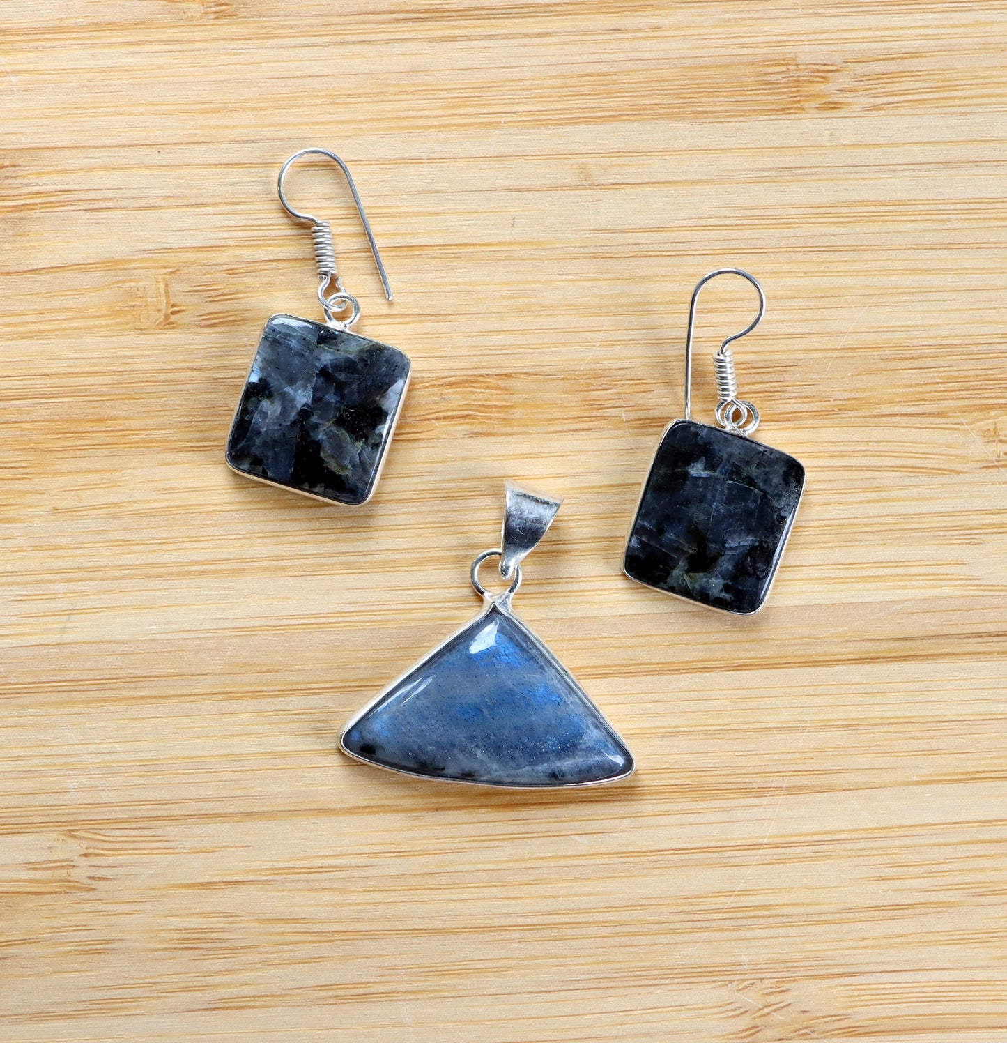 Set přívěšek náušnice labradorit - Supreme Panthers