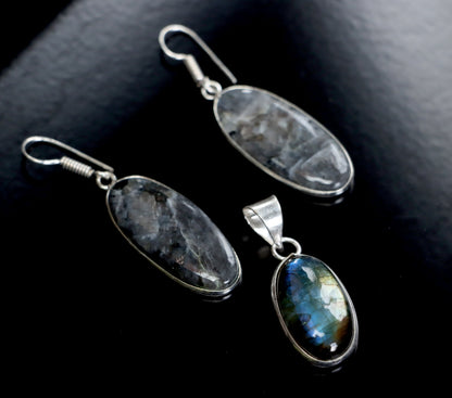 Set přívěšek náušnice labradorit - Supreme Panthers