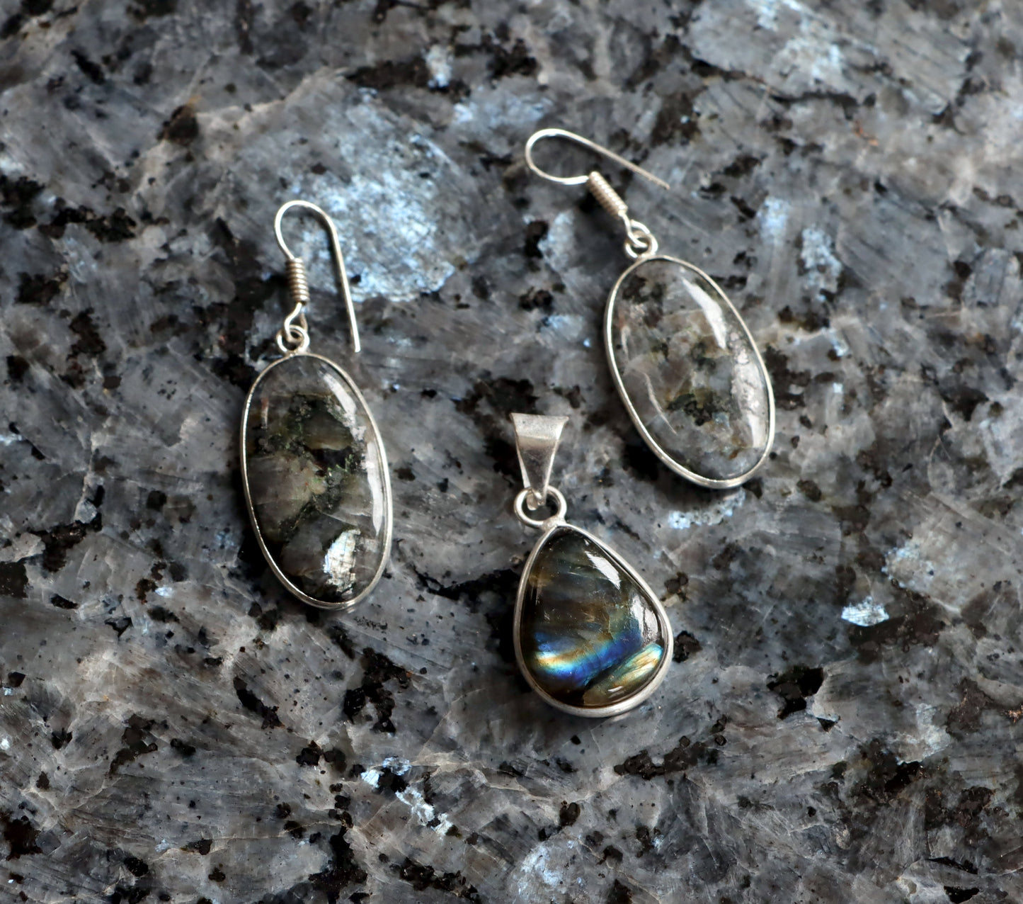 Set přívěšek náušnice labradorit - Supreme Panthers