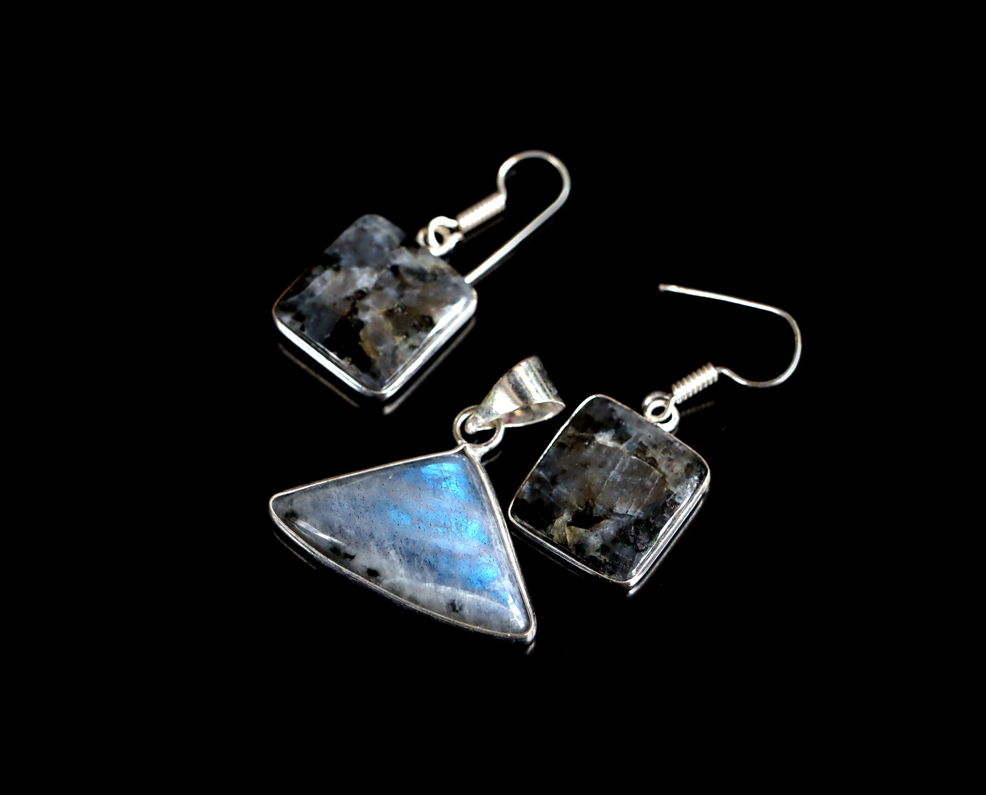 Set přívěšek náušnice labradorit - Supreme Panthers