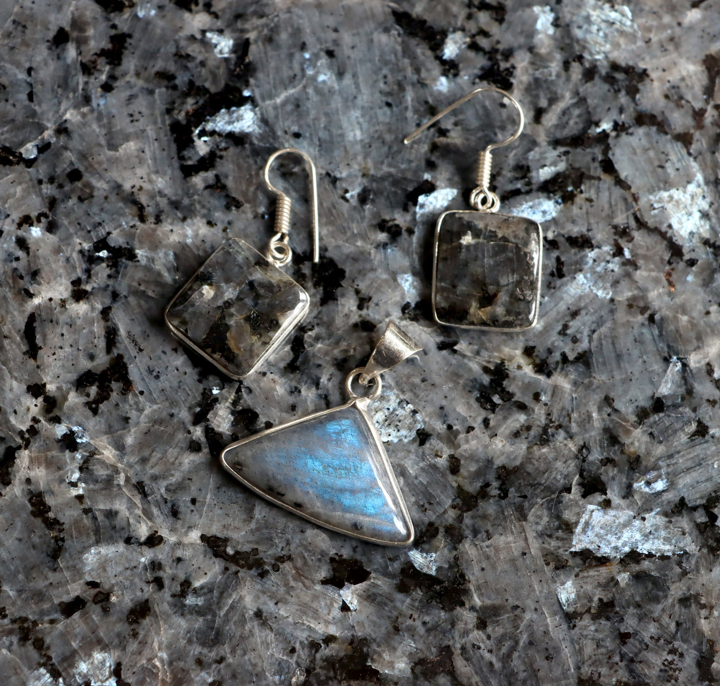 Set přívěšek náušnice labradorit - Supreme Panthers