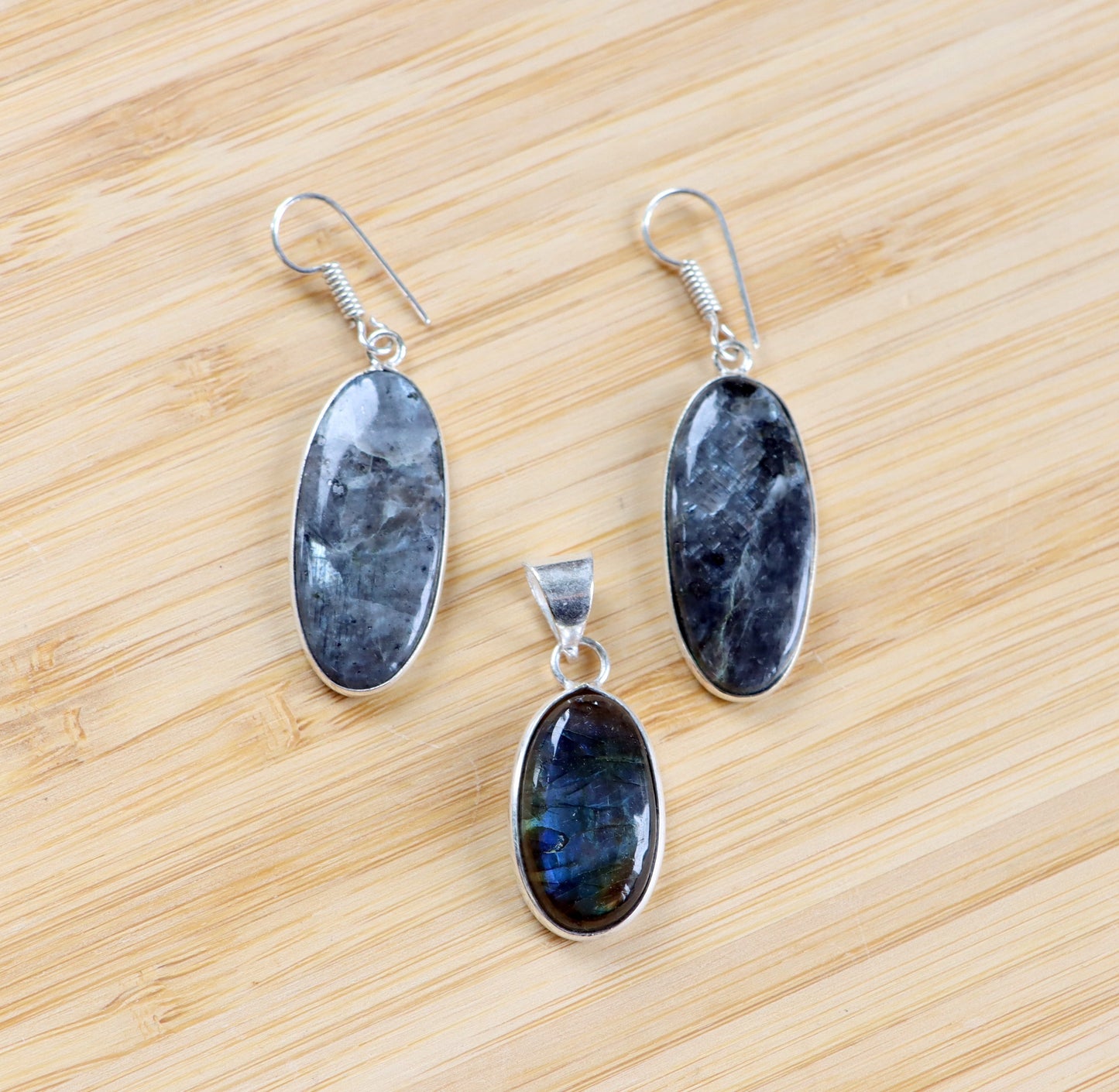 Set přívěšek náušnice labradorit - Supreme Panthers