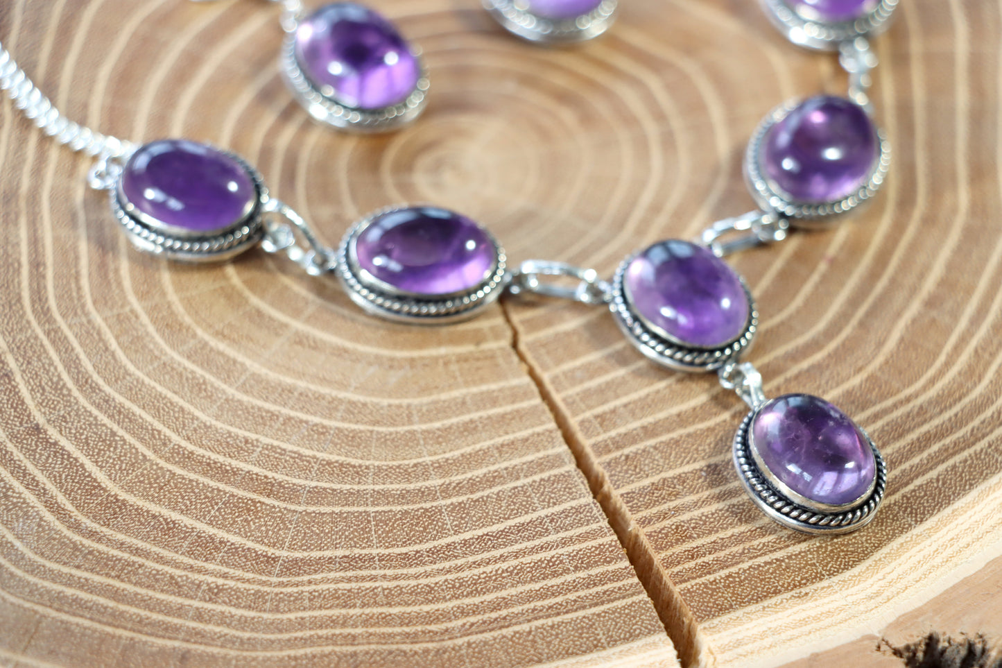 Souprava náhrdelník a náušnice s ametystem – elegance v purpurovém lesku - Supreme Panthers