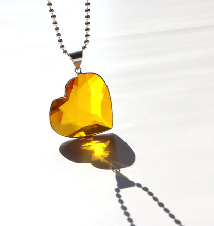 Srdce z přírodního citrínu – v teplém oranžovém odstínu - Supreme Panthers