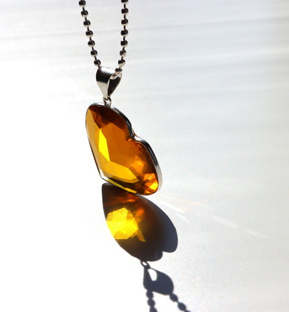 Srdce z přírodního citrínu – v teplém oranžovém odstínu - Supreme Panthers