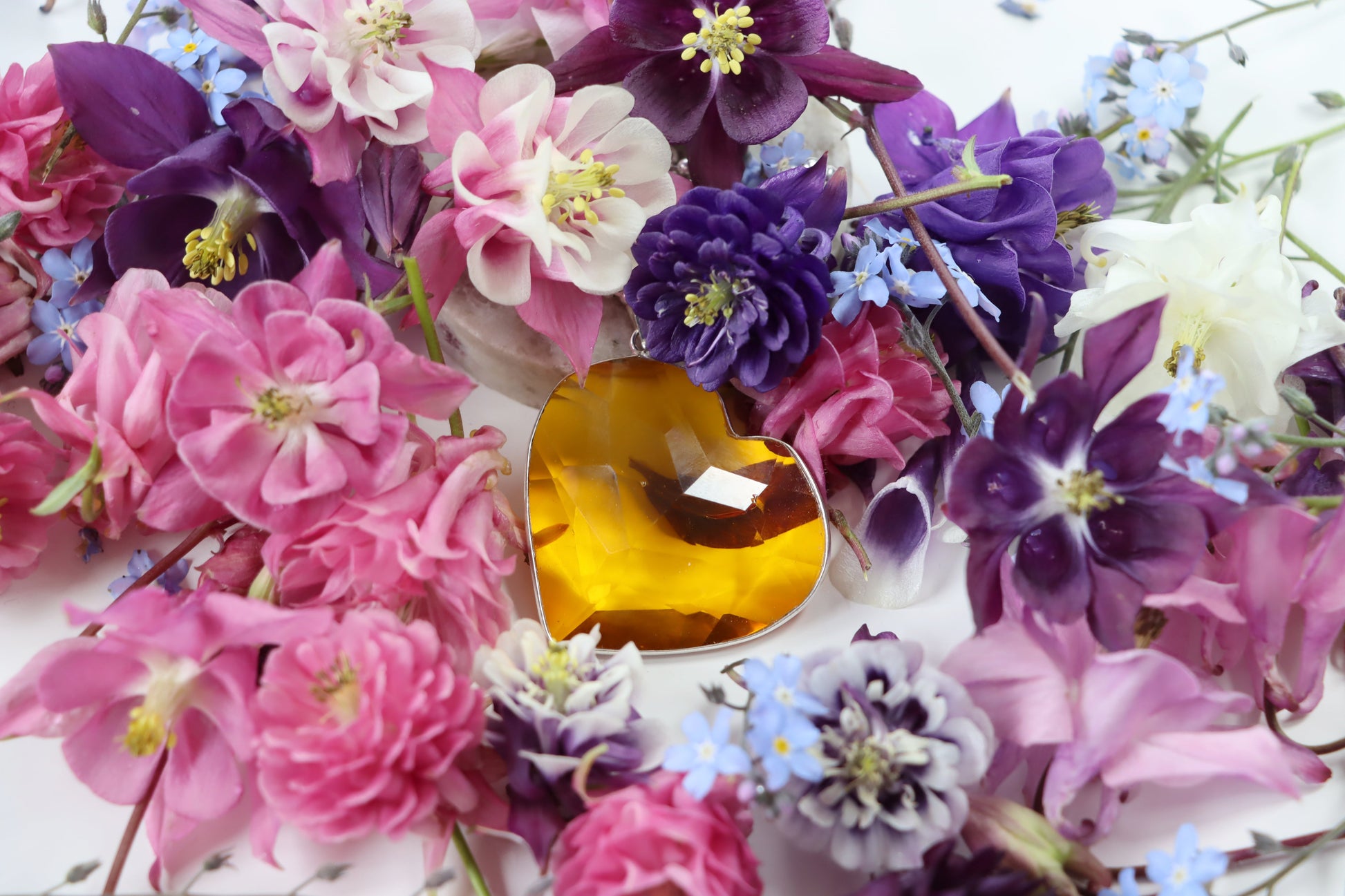 Srdce z přírodního citrínu – v teplém oranžovém odstínu - Supreme Panthers