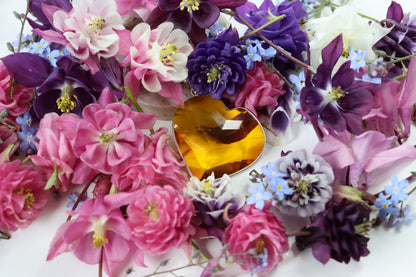 Srdce z přírodního citrínu – v teplém oranžovém odstínu - Supreme Panthers