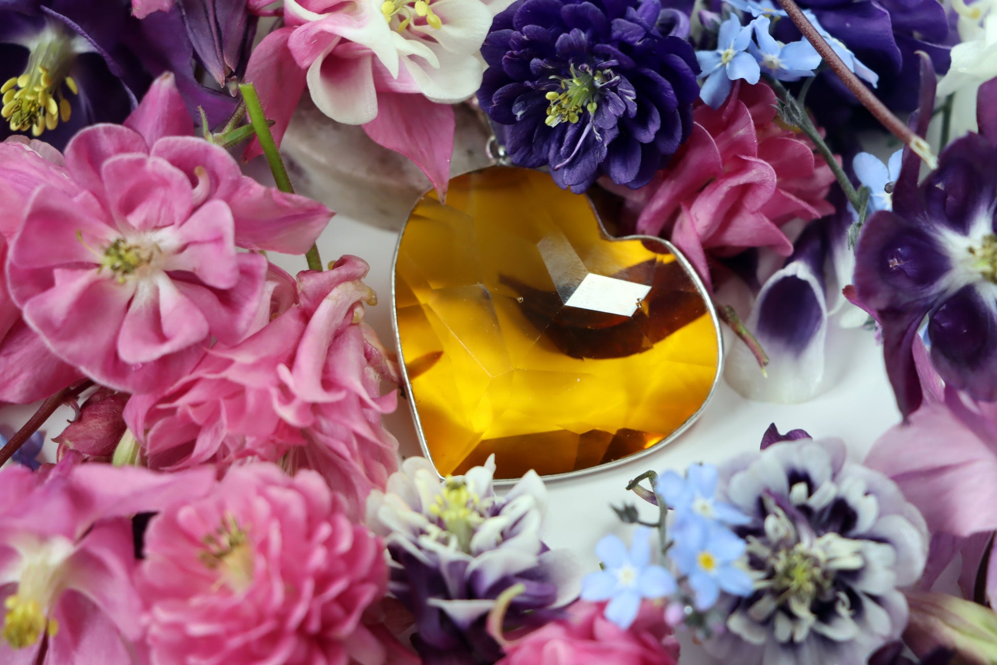 Srdce z přírodního citrínu – v teplém oranžovém odstínu - Supreme Panthers