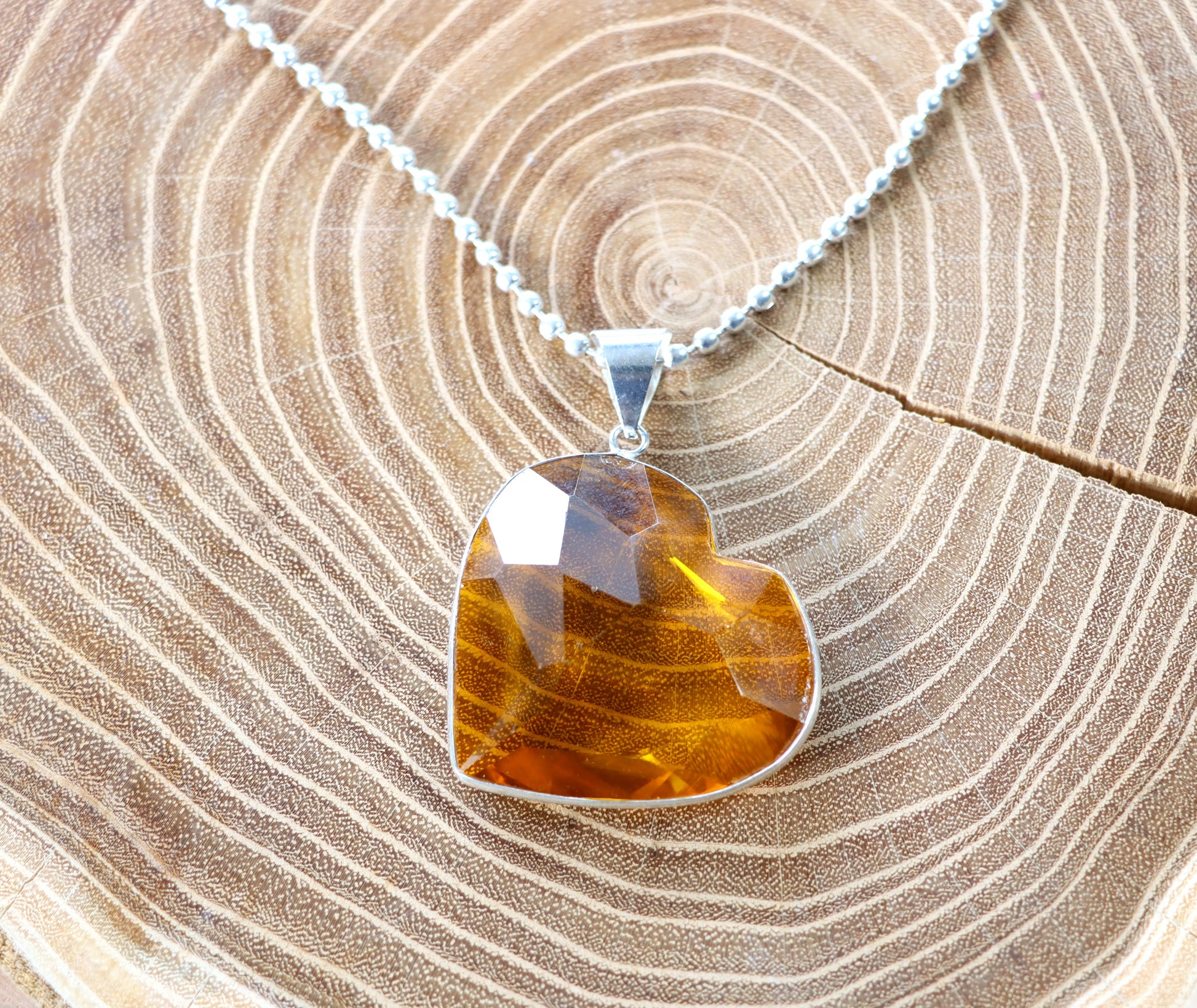 Srdce z přírodního citrínu – v teplém oranžovém odstínu - Supreme Panthers