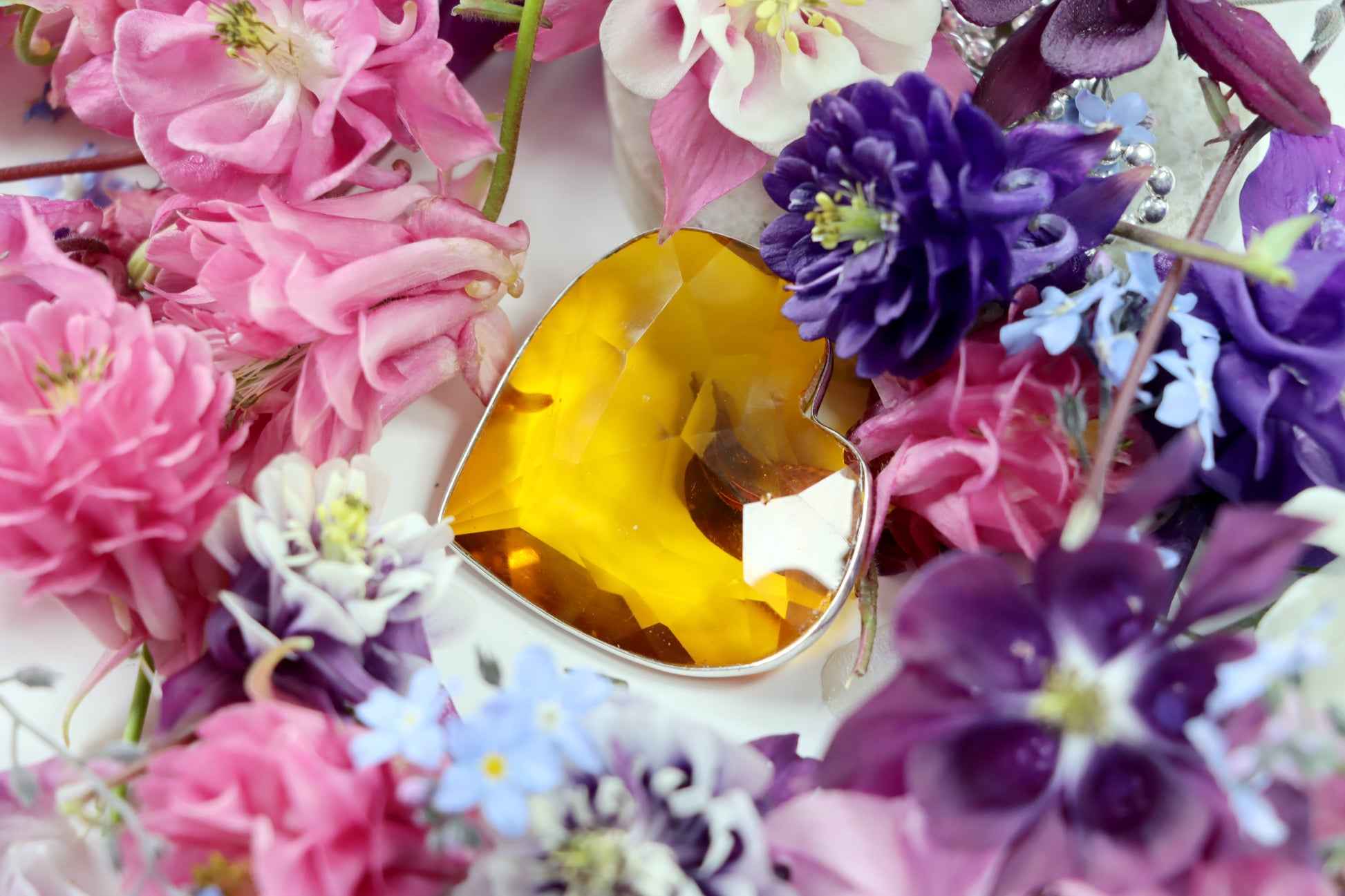 Srdce z přírodního citrínu – v teplém oranžovém odstínu - Supreme Panthers