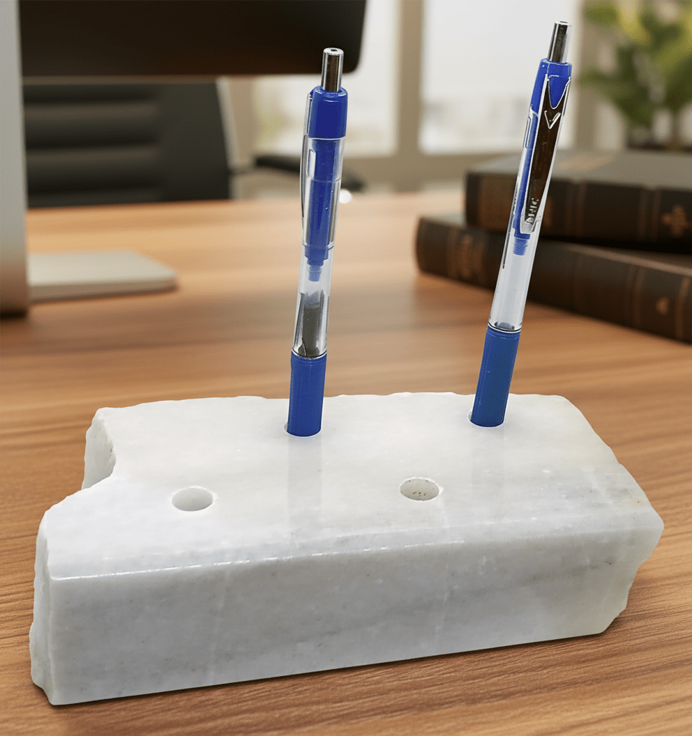 Stojánek na tužky z bílého mramoru, 4 tužkové - Supreme Panthers