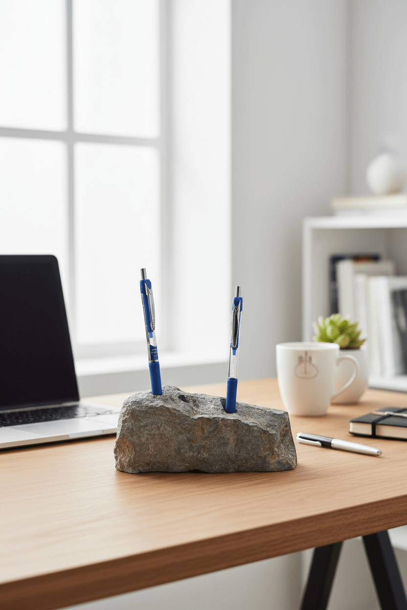 Stojánek na tužky z vápence s korály, 3 tužkové - Supreme Panthers