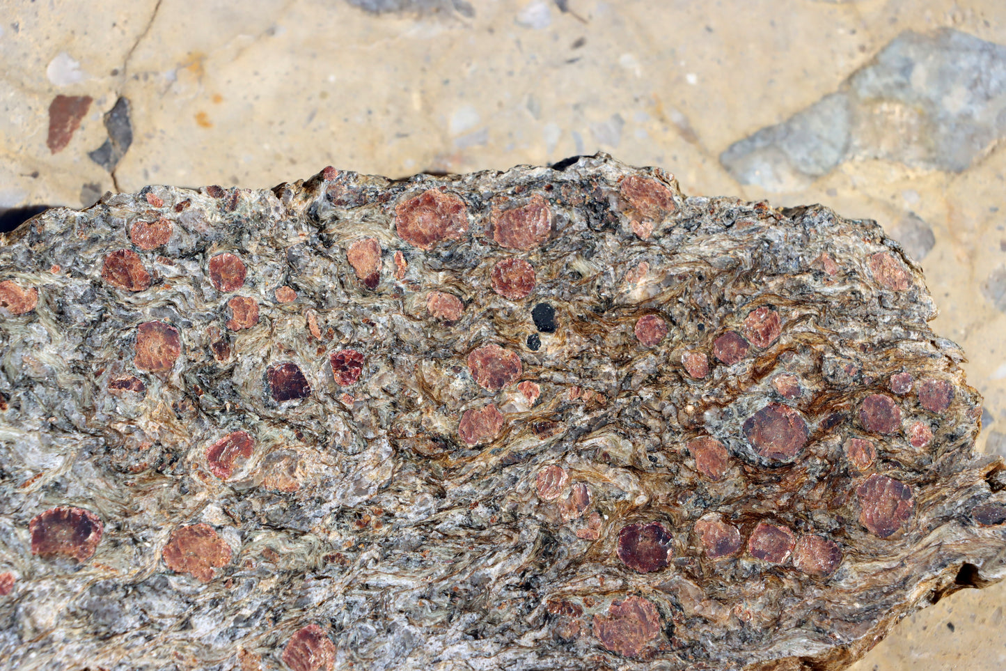 Svojanovit s almandinem a staurolitem leštěný - Supreme Panthers