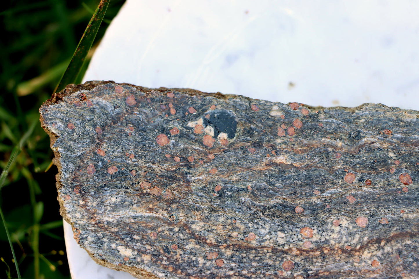 Svojanovit s almandinem, staurolitem a orthoklasem leštěný - Supreme Panthers