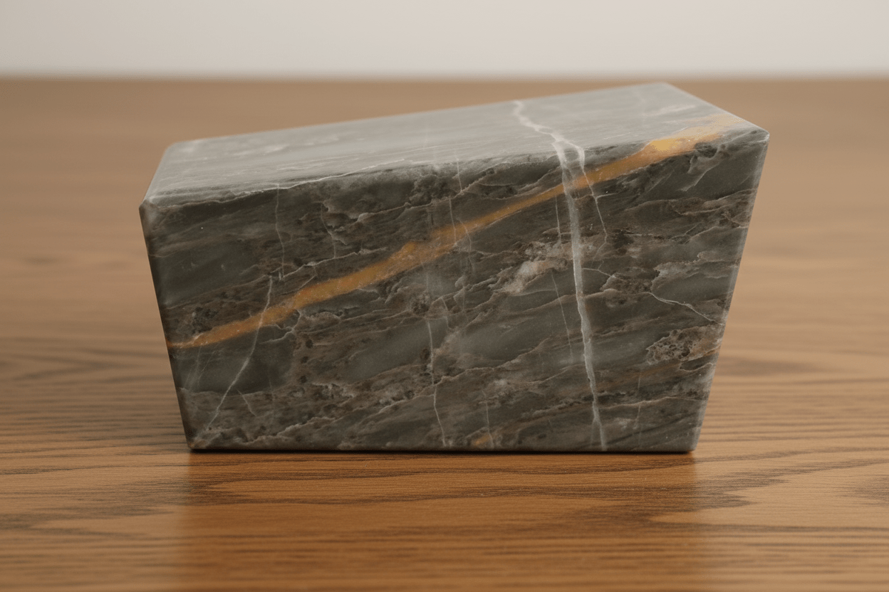 Těžítko z fialového vápence se zbytky zkamenělin - Supreme Panthers