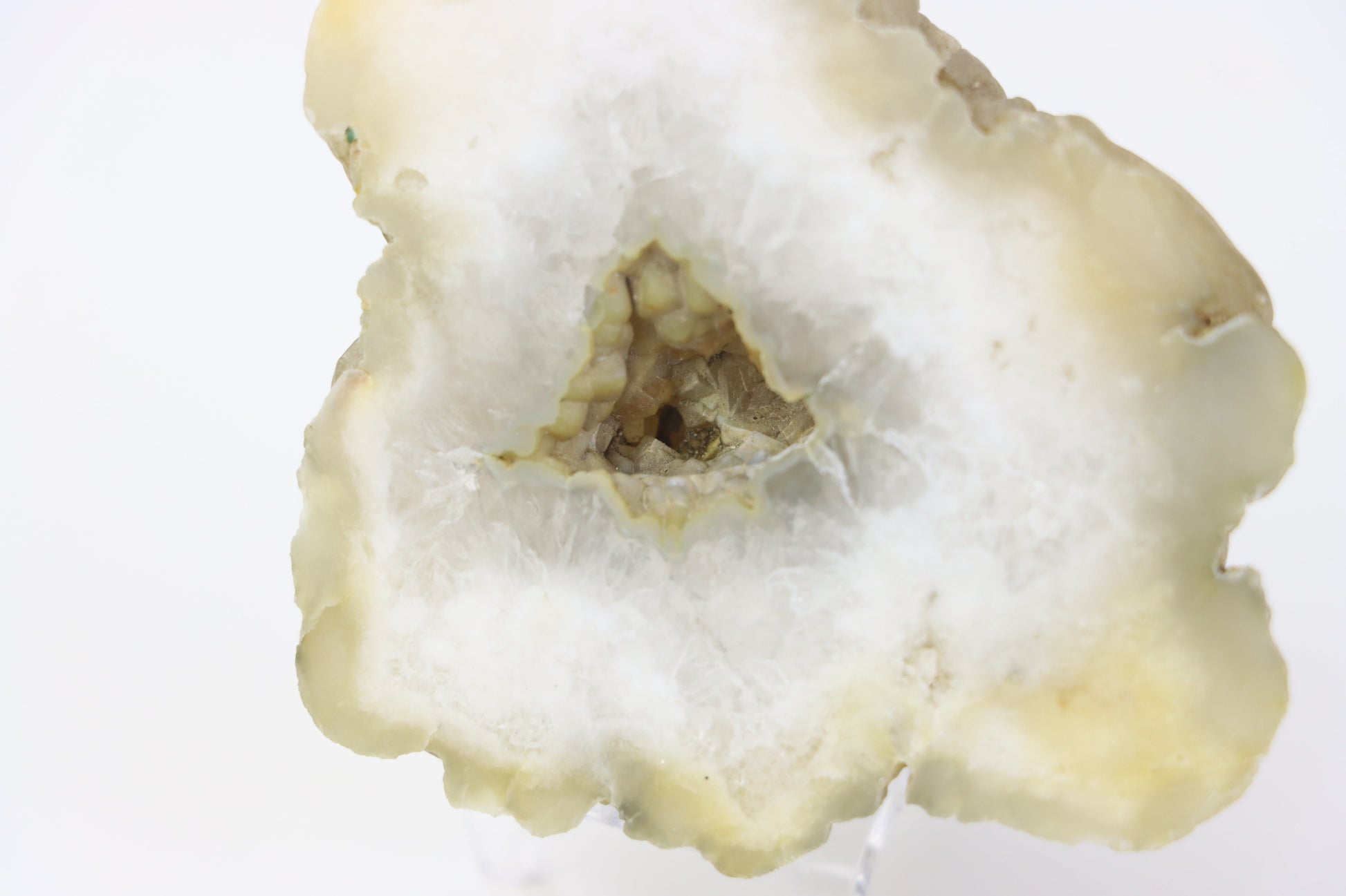 Žlutavý chalcedon v geodě leštěná - Supreme Panthers