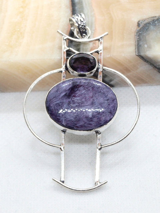 Přívěšek charoit a ametyst - Supreme Panthers